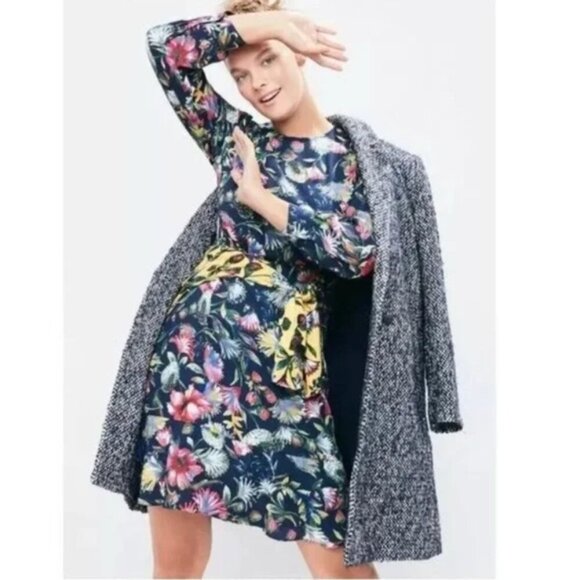 J.Crew Daphne blue tweed coat topcoat size 6 - Picture 15 of 15